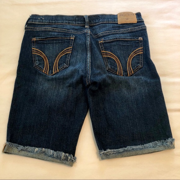 Hollister Frayed Cuff Bermuda Jean Shorts - Picture 3 of 7